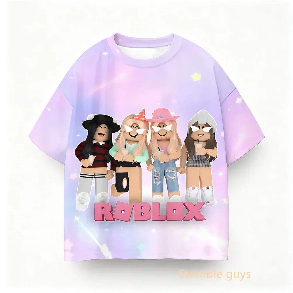 2026 New Roblox Game 3D Print Children T Shirts role play Cartoon T-shirts Boy Girls Casual Short Sleeves Tops Summer Kids Wear