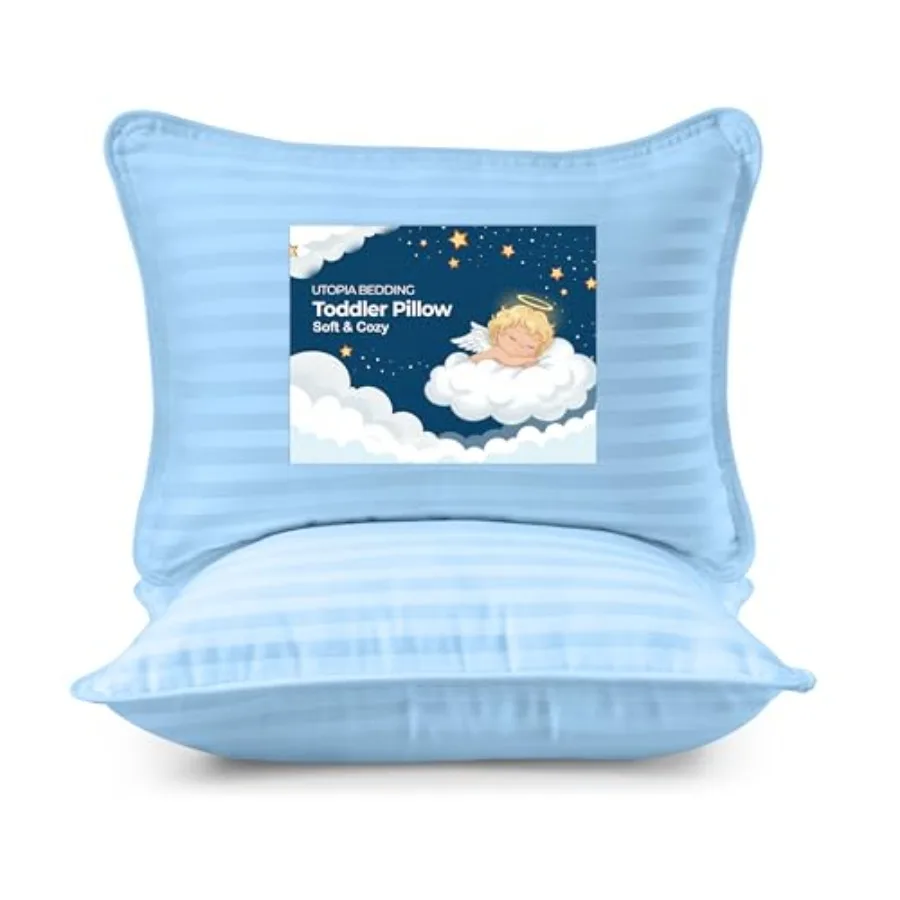 

Подушка для малышей Utopia Bedding, светло-голубая, 2 шт., 13x18, маленькая подушка для сна, мягкая и дышащая, с чехлом из смесового хлопка, идеально подходит для