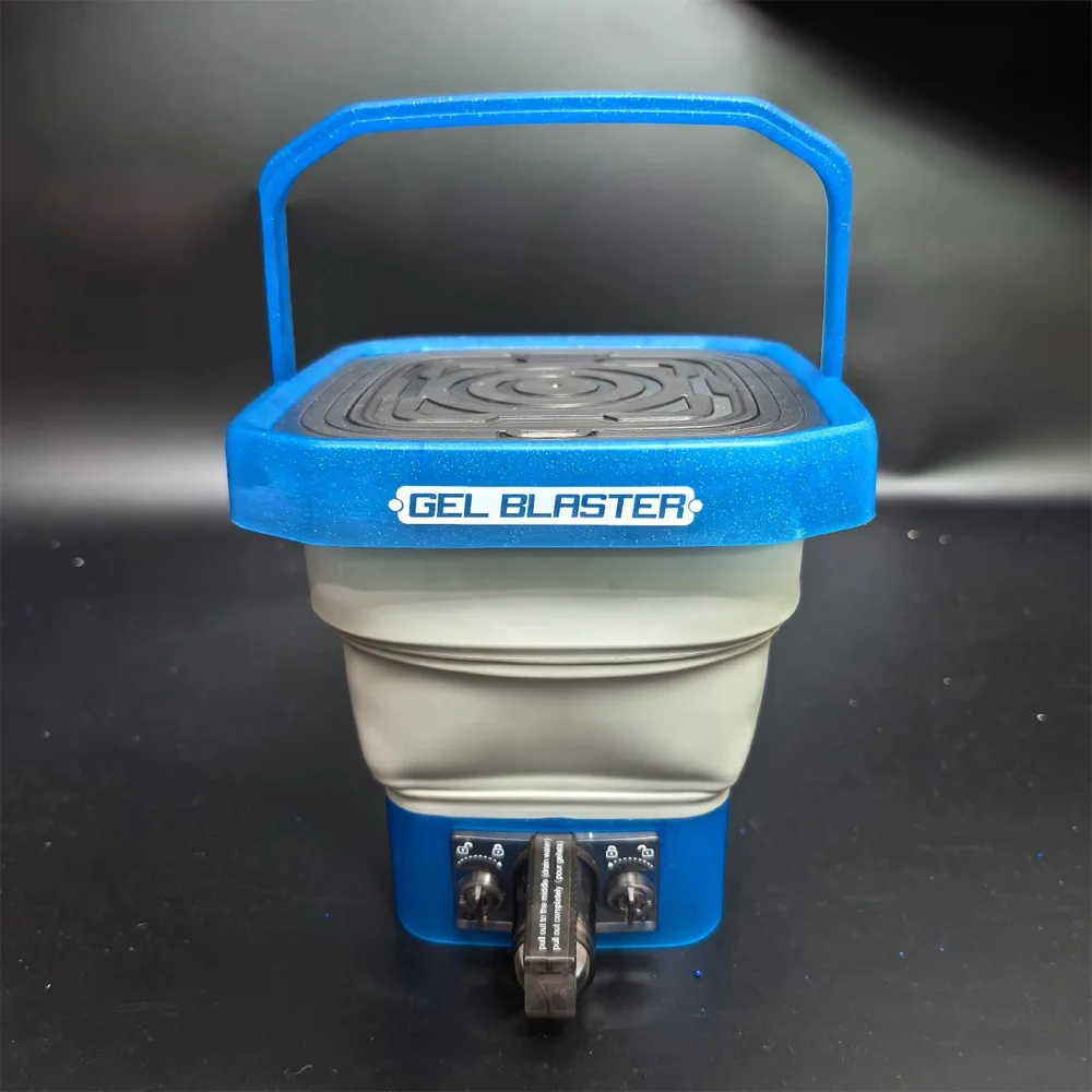 

Collapsible 3-in-1 Gel Blaster Tank Large Capacity Draining Soaking Bucket for 7-8mm Water Beads Portable Storage QJ262