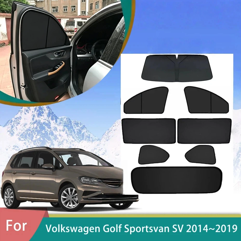 

For Volkswagen VW Golf 7 Mk7 Sportsvan SV 2014~2019 2018 Magnetic Window Curtains Sunshade Shading Privacy Shading Visor