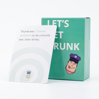 88 pcs Let's Get Drunk Drinking Card Game in Box  English Version for Parties Borad Games 8.8x6.3cm
