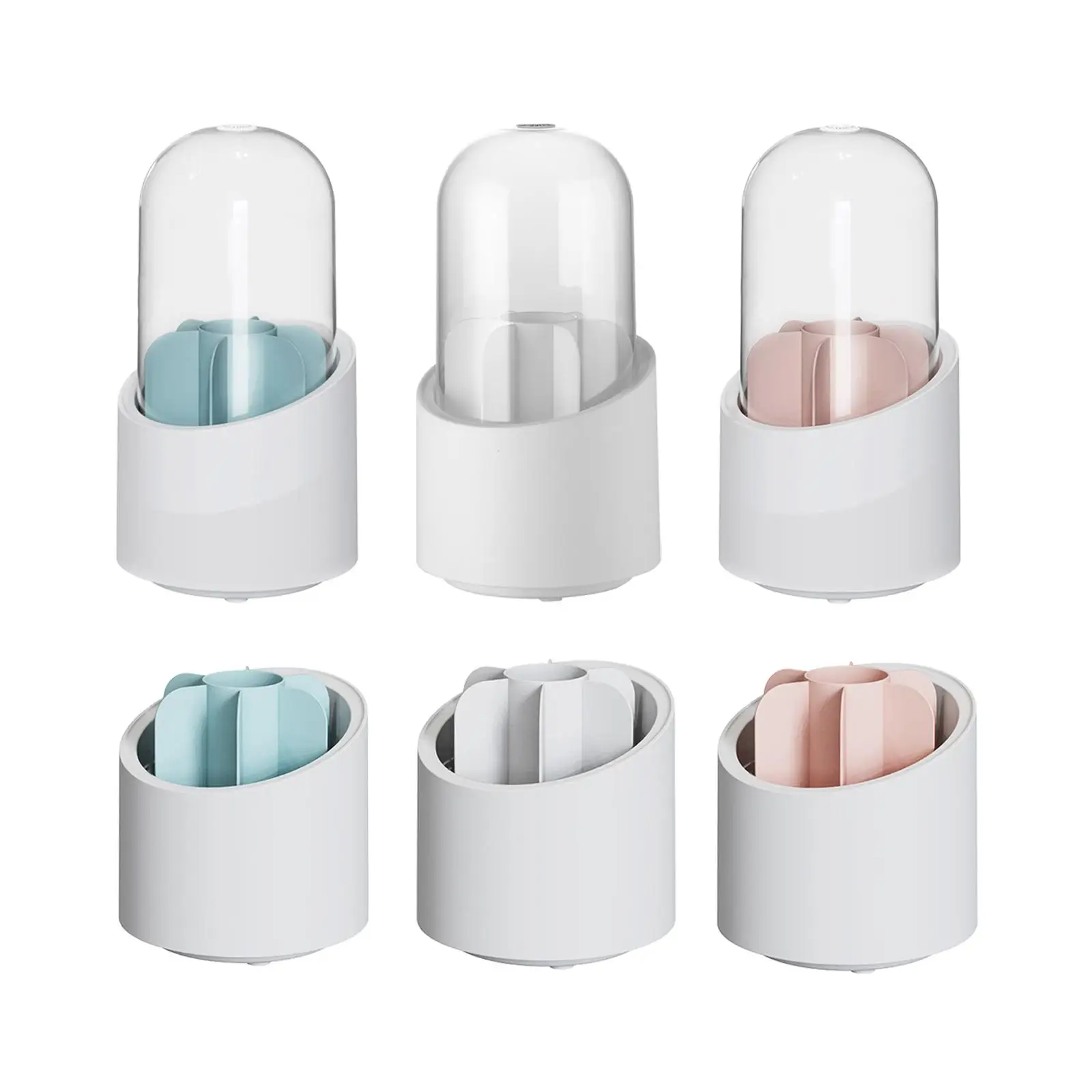 360 Degree Rotating Makeup Brush Holder 6 Compartments Pen Cup