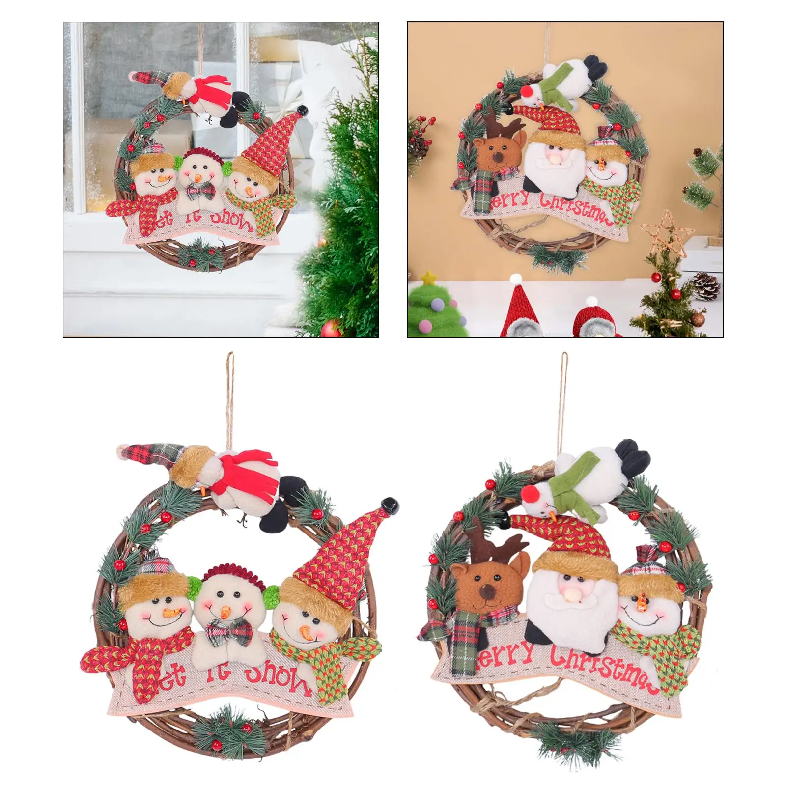 زينة عيد الميلاد المعلقة مجموعة الاحتفال الهدايا زخرفة داخلية لخزانة عطلة باب غرفة المعيشة هووسورمينغ