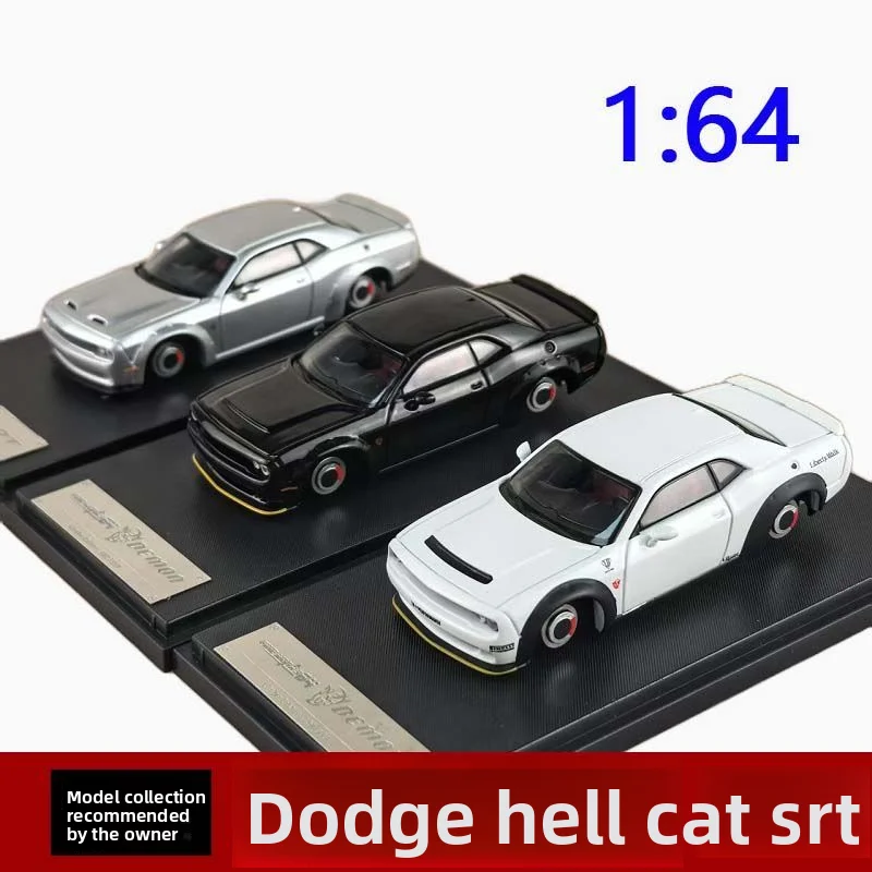 

Литой под давлением масштаб 1:64 SRT Hellcat Demon двухколесный сплав модель автомобиля Коллекционная игрушка в подарок сувенир дисплей орнамент