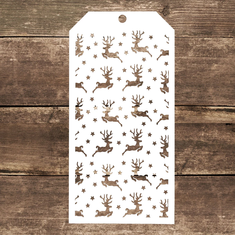 12*24 cm DIY Craft  Seamless Deer Stencil for Painting Scrapbooking Stamping Stamps Album Decorative Embossing Paper Cards