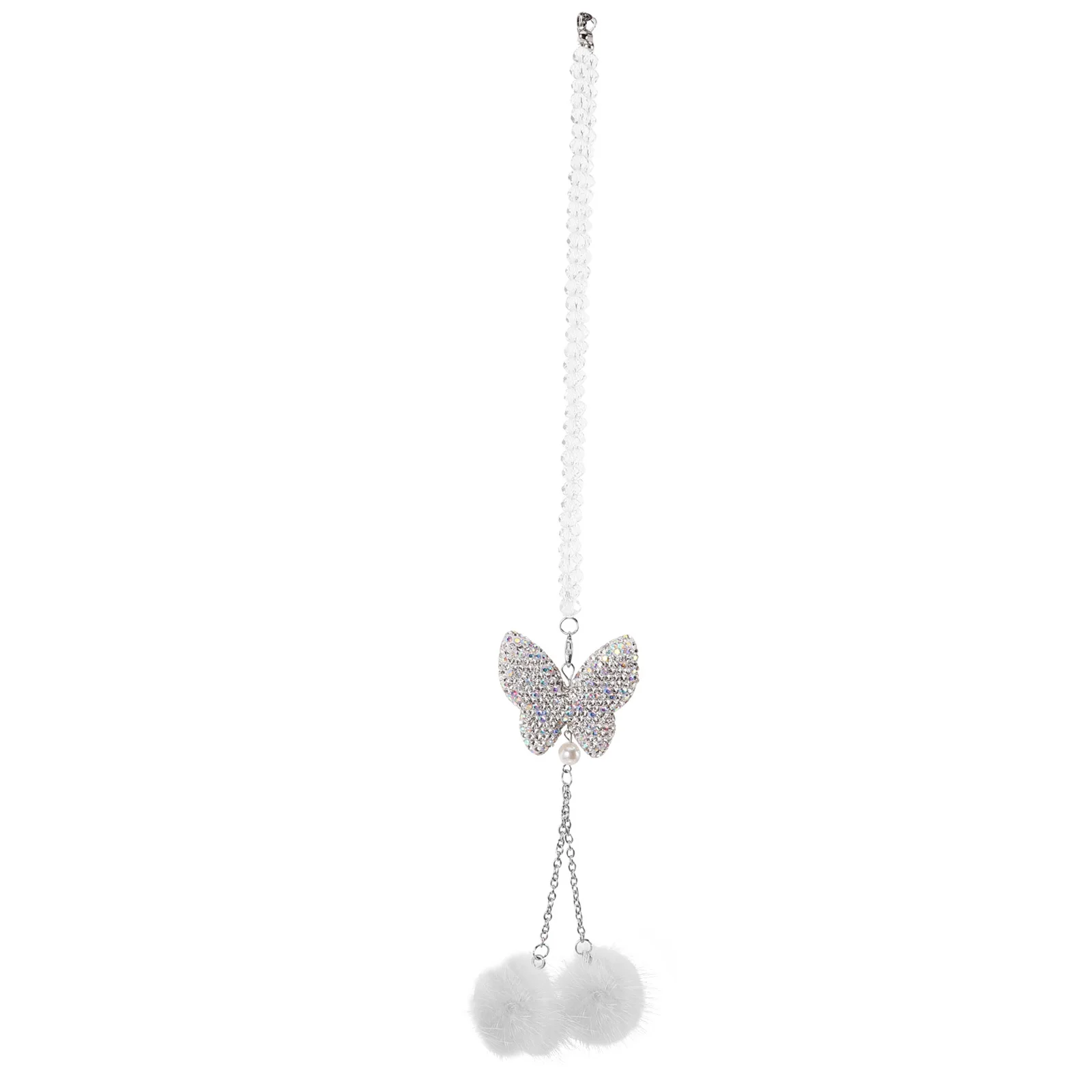 

Bling Butterfly Crystal Car Hanging Ornament Rhinestone Rearview Mirror Charm Lucky Interior Decor Car Pendant Accessories