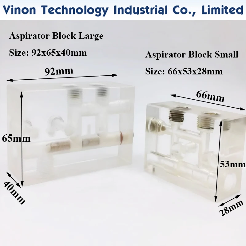 

S5026 Блок аспиратора большой 92x65x40 мм, S5027 Блок аспиратора малый 66x53x28 мм, 3081247,3055304,B12068,3050651,118203,118203C