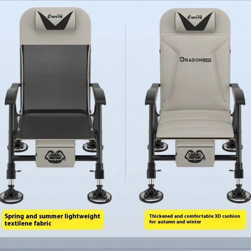 كرسي صيد محمول قابل للطي للسفر متعدد الوظائف طاولة مستلق ومقعد صيد 2024 نموذج جديد معدات الشاطئ