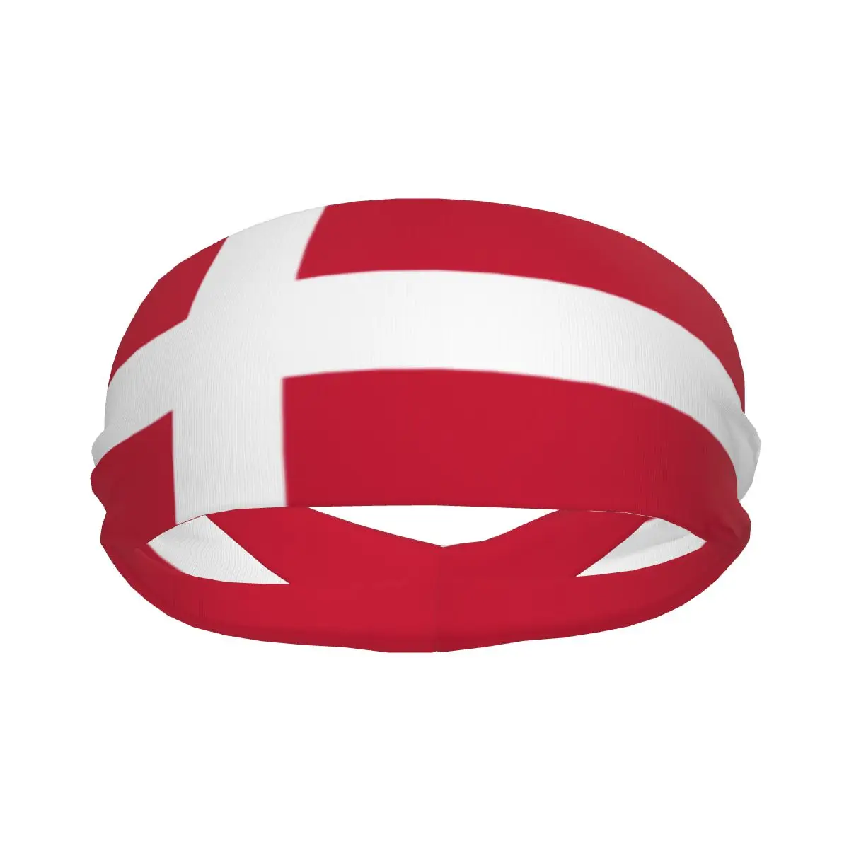 Bando olahraga antilembap, ikat kepala rambut keringat bendera ikat kepala Yoga Denmark