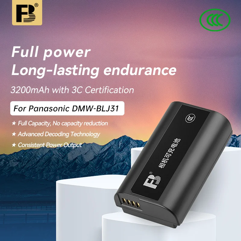 FB DMW-BLJ31 Replacement Battery for Panasonic Lumix DC-S1 DC-S1R DC-S1H, 3200mAh High Capacity Camera Battery