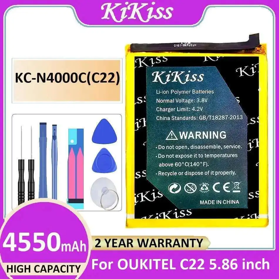 

Environmentally Friendly 4550Mah KC-N4000C C22 Mobile Phone Battery Stable For Oukitel 5.86 Inch
