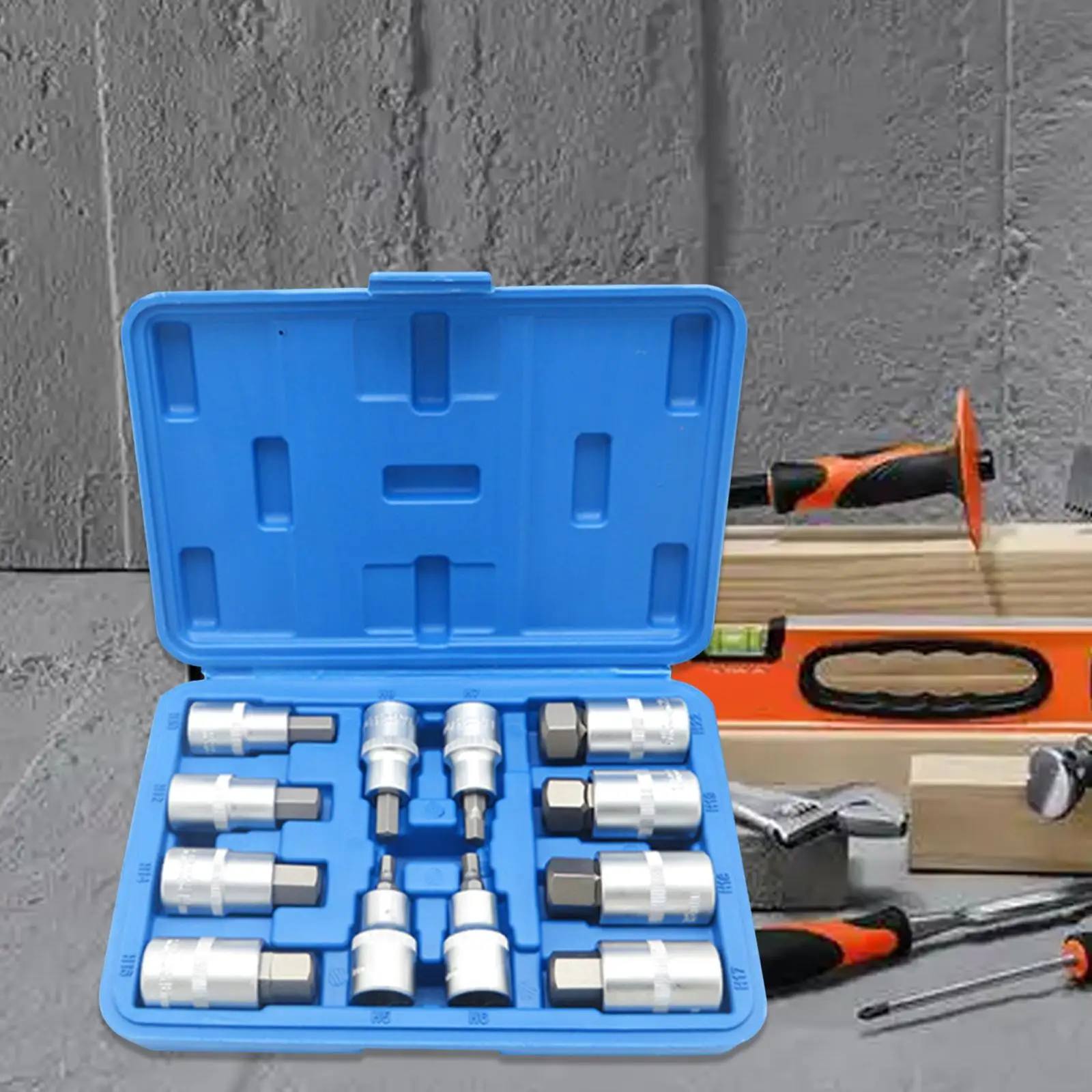 12x مجموعة لقم مقبس سداسي عملية عالية الأداء محمولة قوية 1/2 بوصة مربعة DR #3