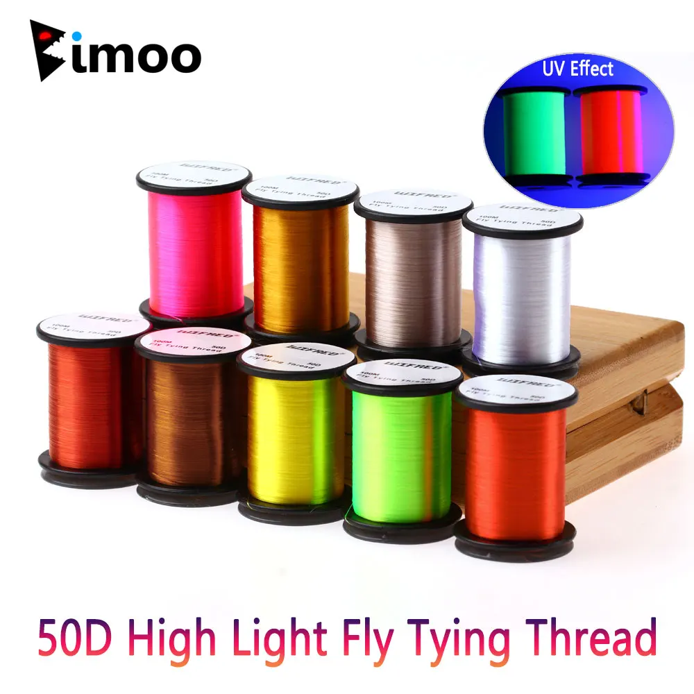 

Bimoo 9pcs Mix 50D High Light Fly Tying Thread Floss Line For size 16 ~ 22 Flies Dry Wet Midge Nymph Trout Fly Tying Material