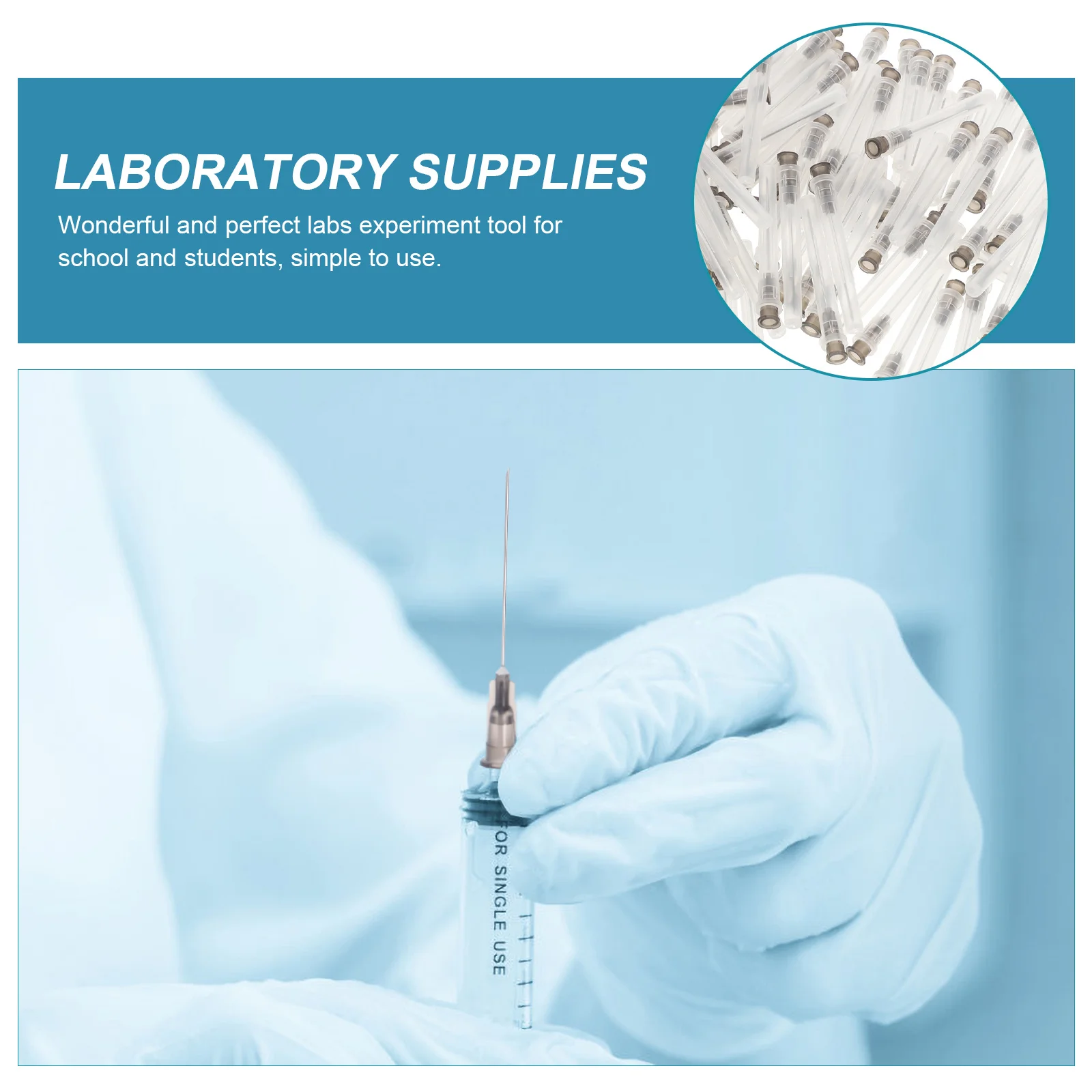 

100 pcs Dispensing Needles With Cover 22G 1 Inch Metal Tip Liquid Dispensing Needles For Labs Experiment Lab Accessories Epoxy