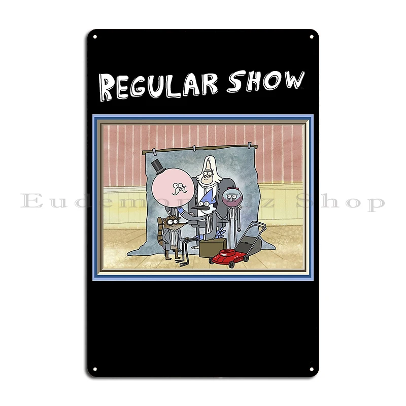 Regular Show Main Characters Mordecai Rigby And Mordecai Metal Garage Design Pub Create Wall Decor Tin Sign Poster