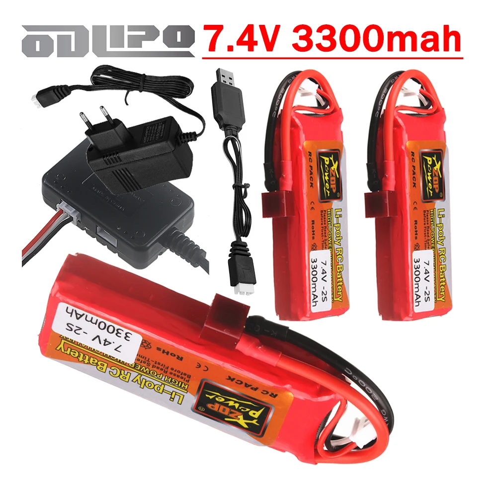 104016 104018 104019 Brushless Power 1:10 4WD 60KM/H High Speed Remote Control RC Car Spare 7.4V 3000Mah Battery
