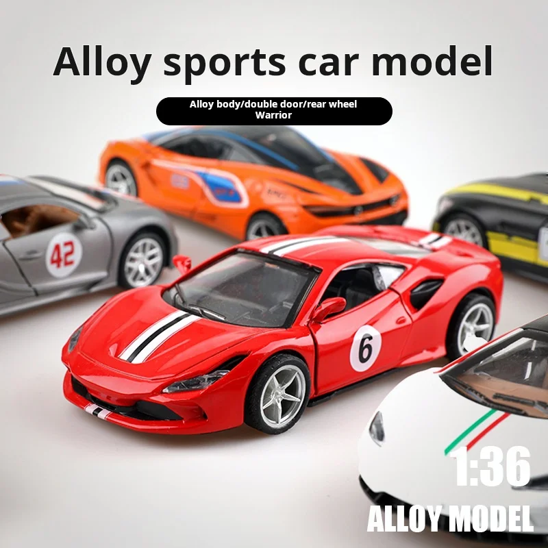 1:36 Modello di veicolo Super Classic Pull Back Toy Car Collezione educativa Porta aperta Modello di auto Regalo Auto regalo per Lamborghini