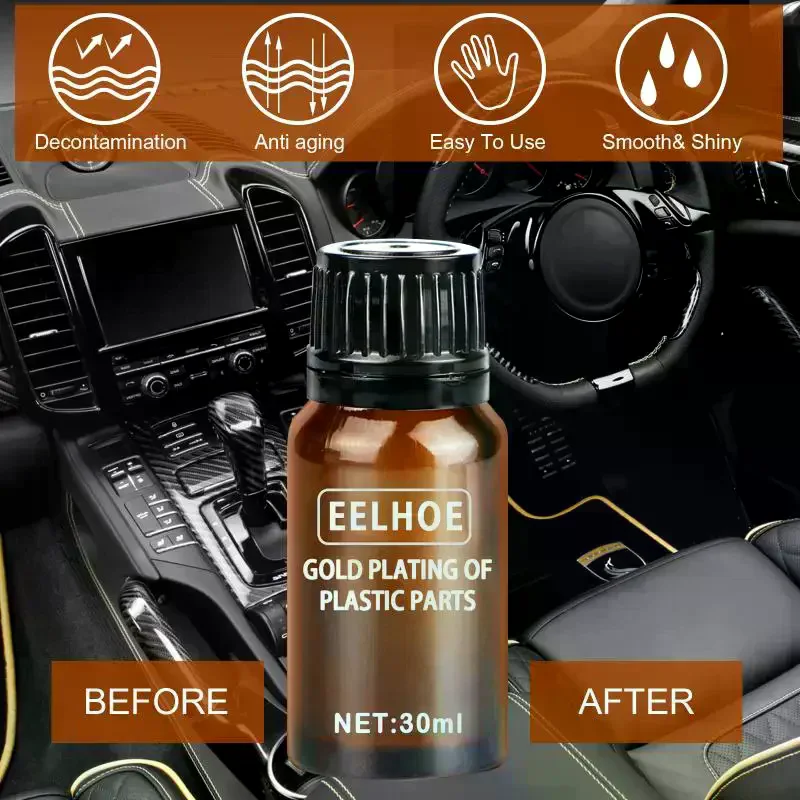 Dashboard Plastic Refurbish Agent for Car Easy Apply Coating Paste to Restore Shine and Protect Plastic Maintenance