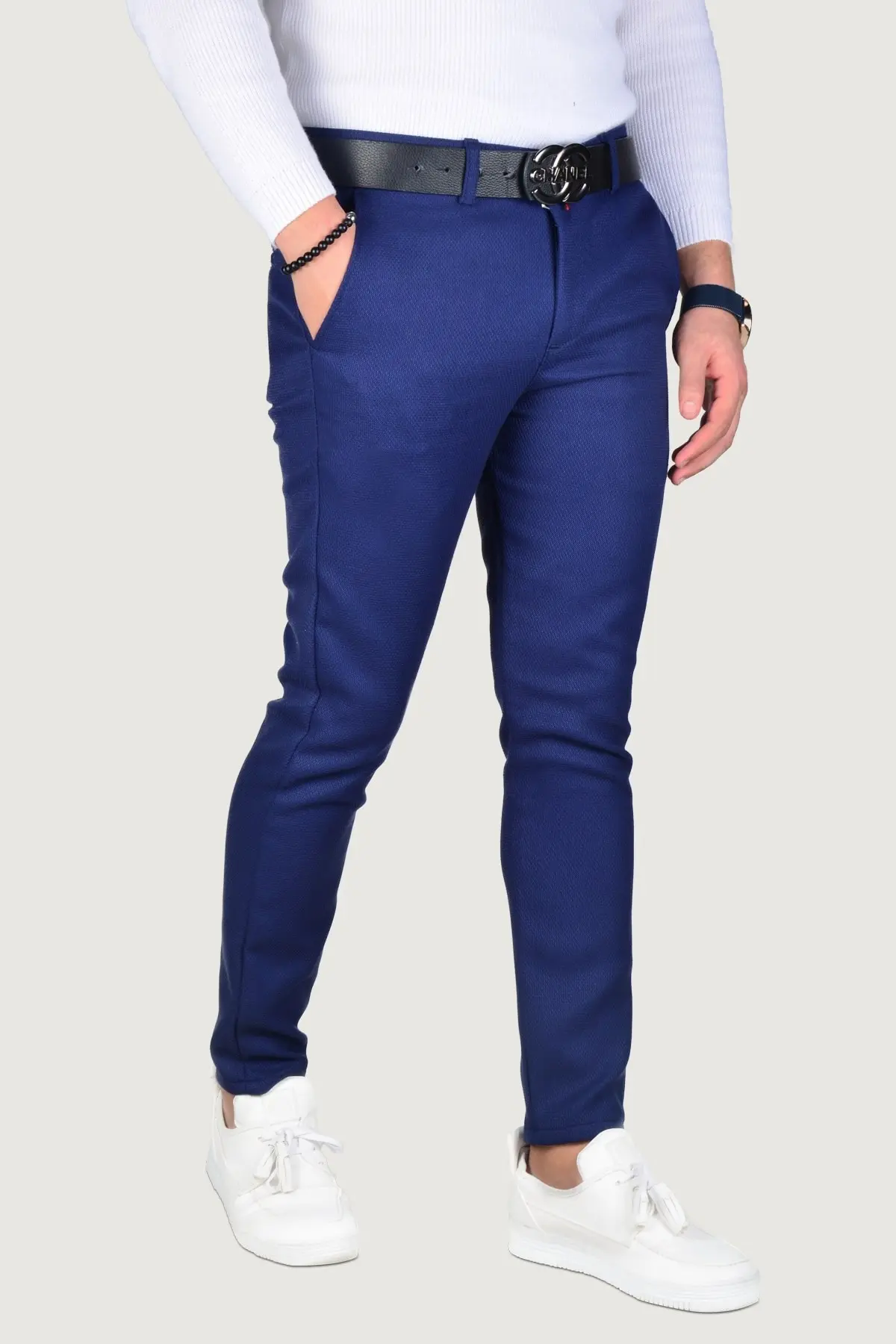 Men's Clothing Overalls Pants Trousers Slim Fit Linen For Office & Work Flexible Comfortable Tight-Fitting Stylish Smart Casual