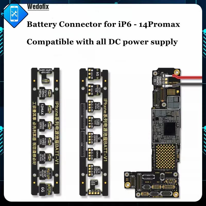 WL Battery Buckle Universal Phone Motherboard DC Power Supply Battery Seat for iPhone 6 7 8 X 11 12 13 14