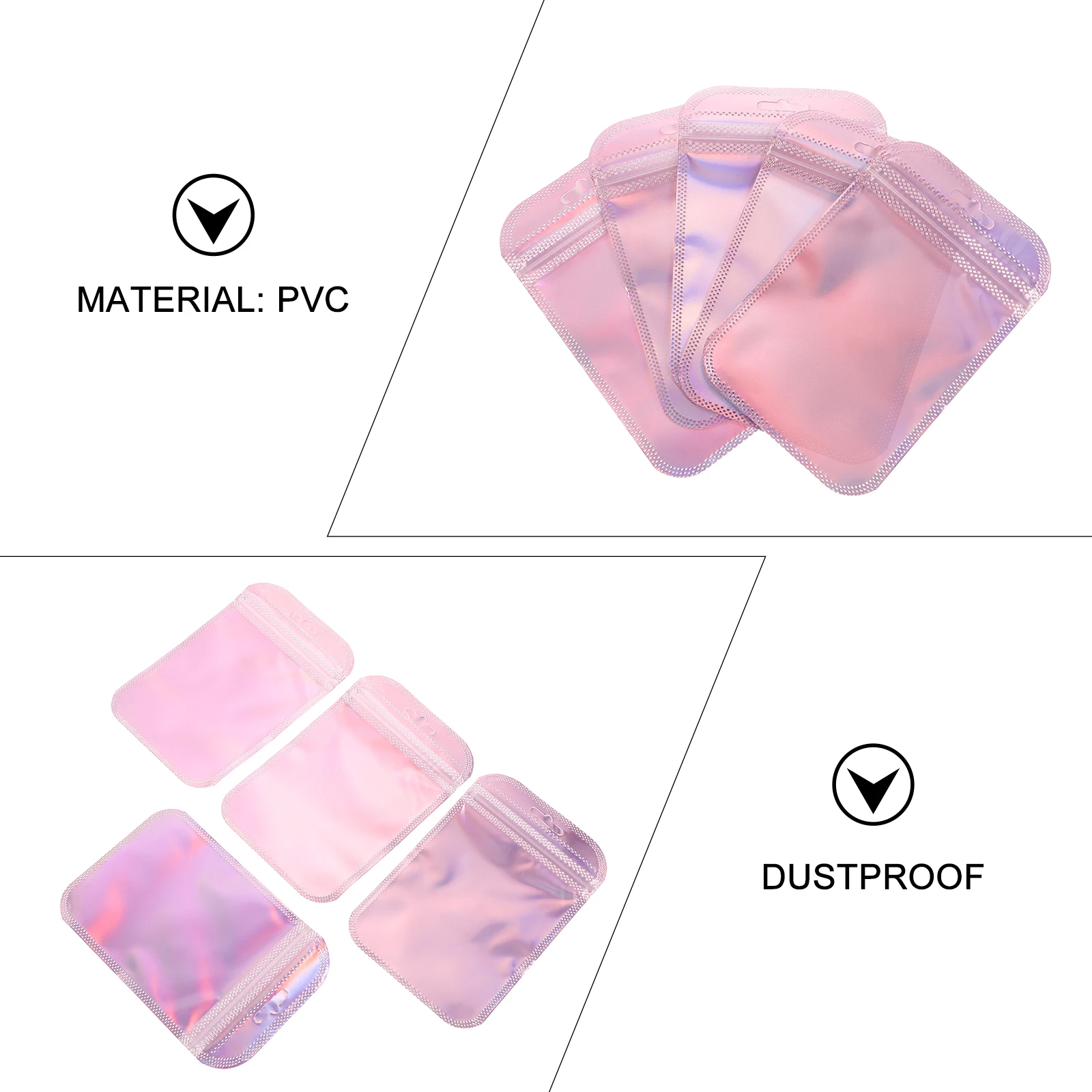 

100pcs Reusable Jewelry Waterproof Dustproof Earring Packing Bag Translucent Small Storage Bag For Rings Necklaces Travel Gift