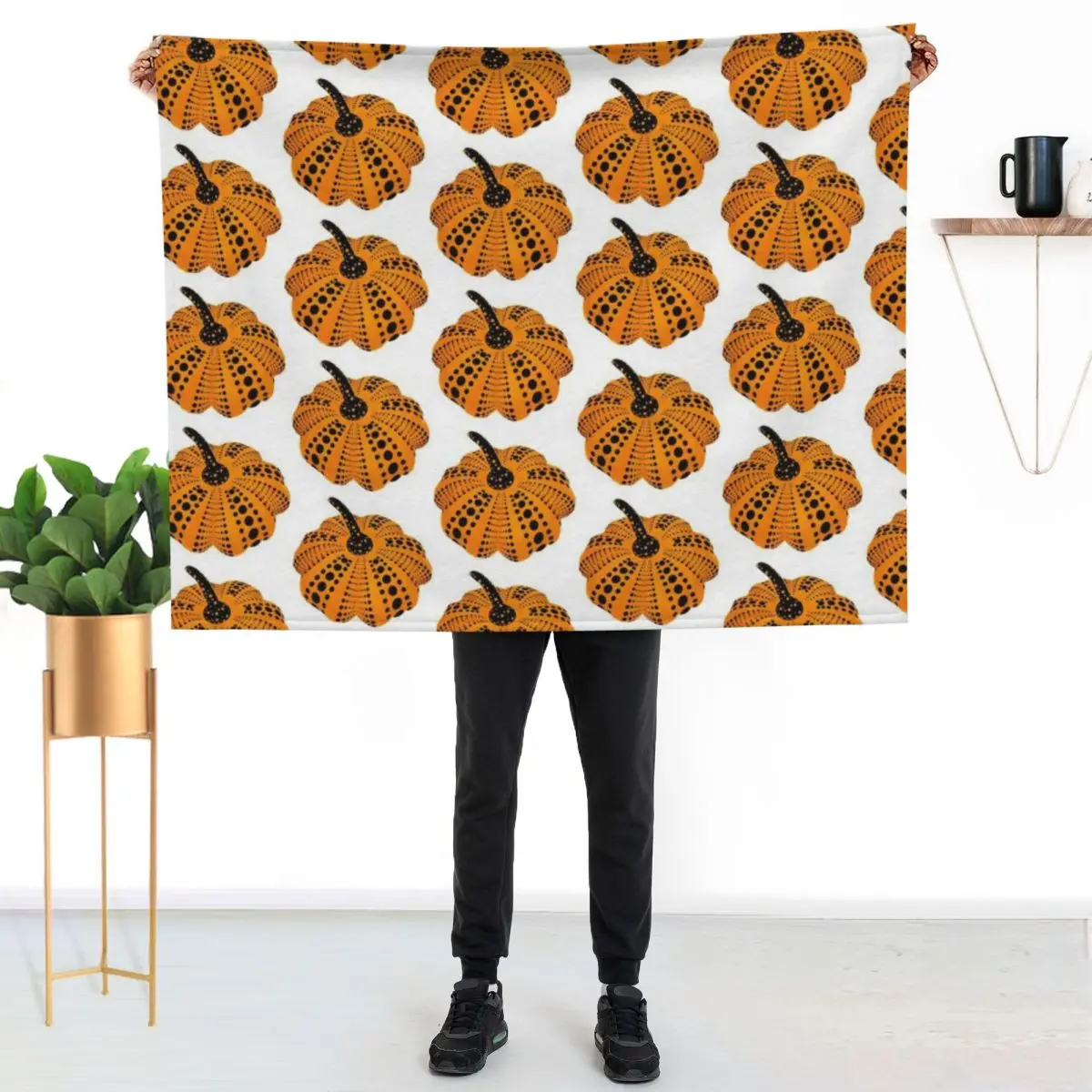 Polka Dot Pumpkin Throw Blanket Comforter Hair Moving Stuffeds Luxury For Sofa Thin Blankets