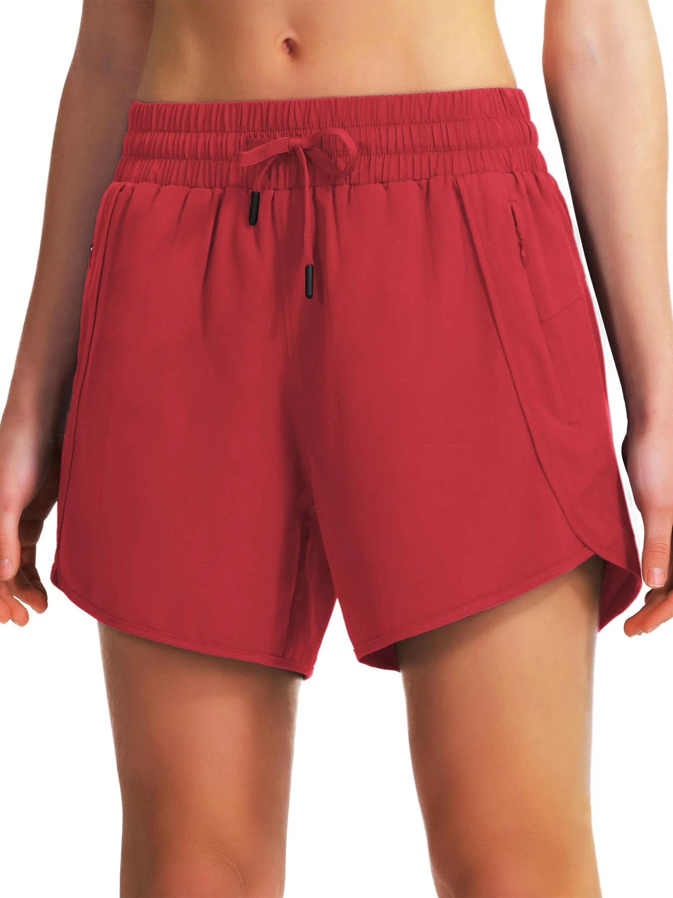 Neue Damen-Freizeit-Sportbekleidung, Sport-Laufshorts, schnelltrocknende, leichte Fitness-Shorts mit Reißverschluss, Sportshorts. – Detail 14