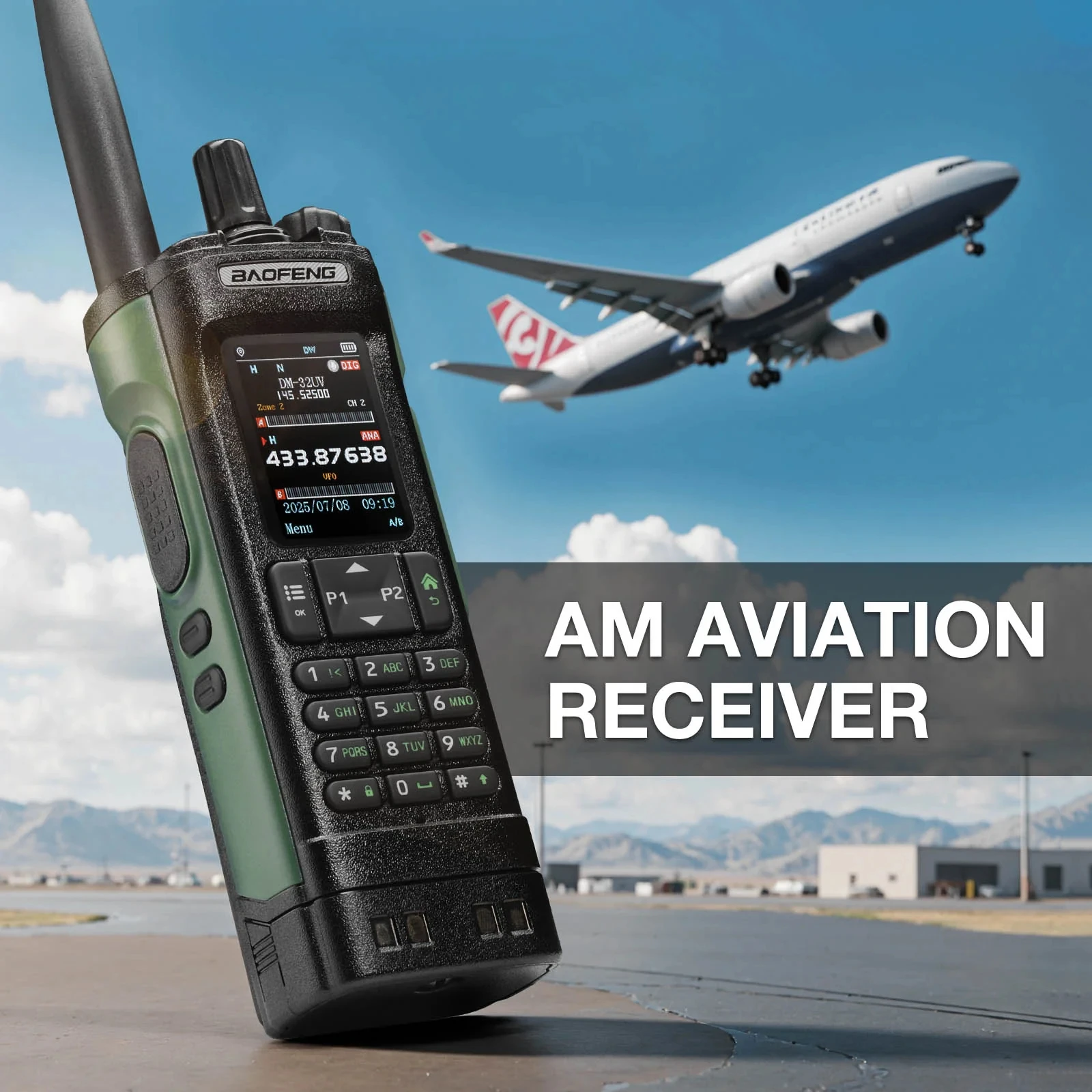 Dm32 GPS APRS 바오펑 무전기 장거리 10W 듀얼 밴드 VHF UHF 햄 라디오 통신기 PMR446 캠핑용 1701 UV-5R