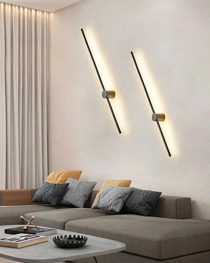 Indoor LED Wall Lamp for Bedroom Living Room Interior 350° Rotatable LED Wall Lights Wall Sconce for Home Decor Gold Black