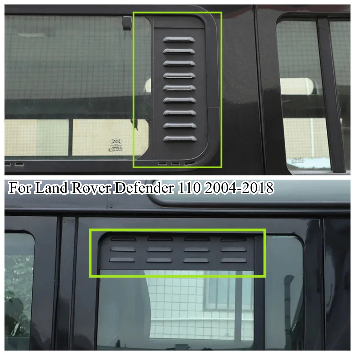 

For Land Rover Defender 110 2004-2018 Car Rear Door Air Vents Ventilation Shutters Cover Trim Car Modification Accessories