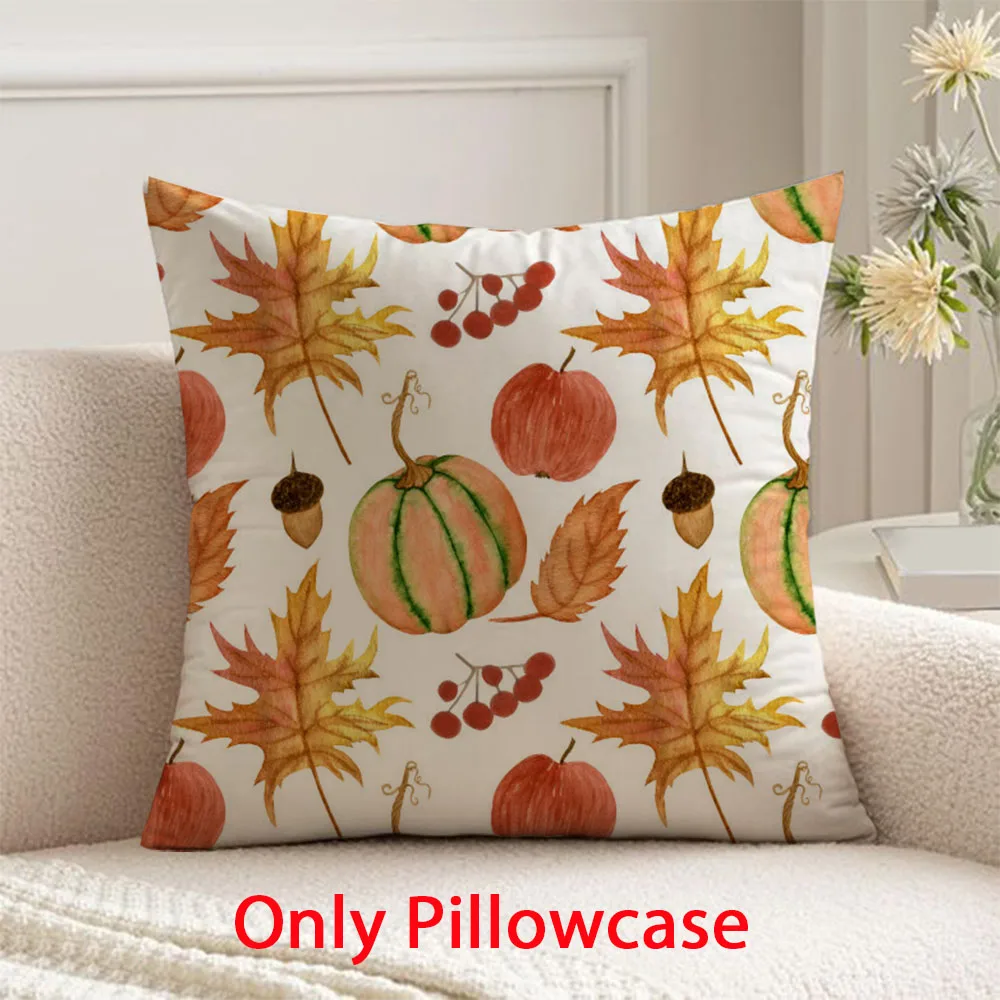

Harvest Festival Pillow cover decorative 45x45 cushions cover for Autumn Thanksgiving Day decor Pumpkin pattern pillowcase