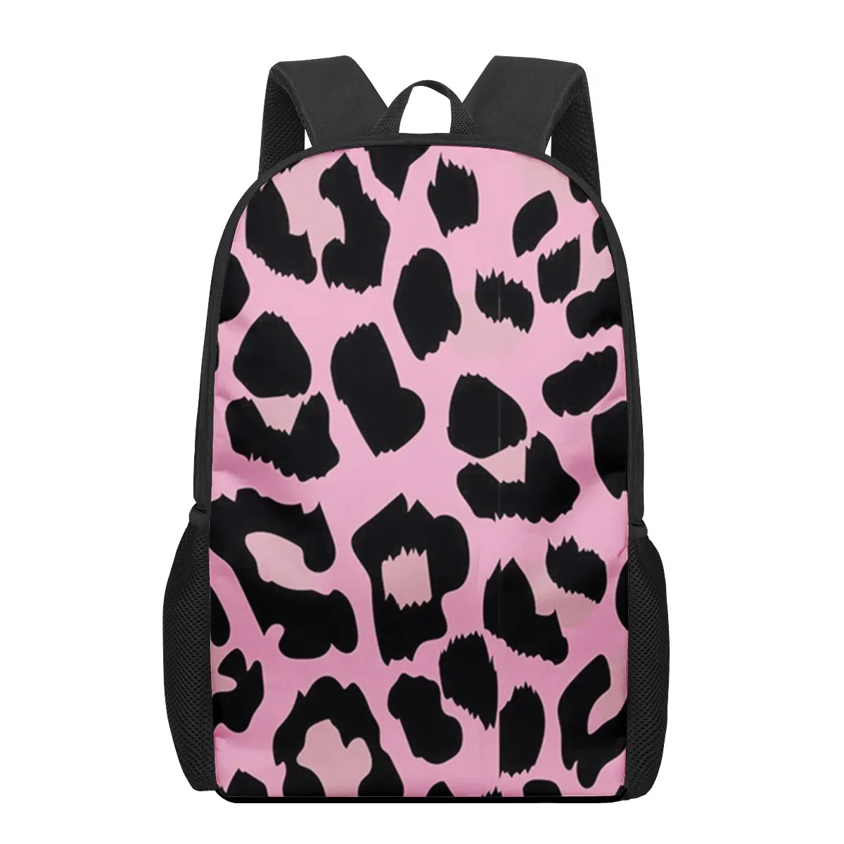 16 Inch Leopard Print Backpack Laptop Bag Casual Daypack for Traveling Camping Shopping Animal Animal Fur Print School Bookbag