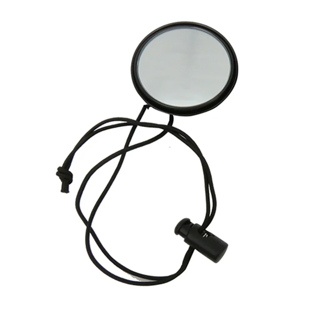 Diving Rearview Mirror Mirror ABS+glass Lens Black Colour Glass Convex Lens Mirror 5.5cm Small And Light Weight