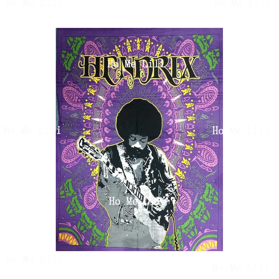 American Guitarist Guitar Poster Wall Hanging Trippy Classic Rock Legend Music Bohemian Decoration Hippie Tin Sign Decor