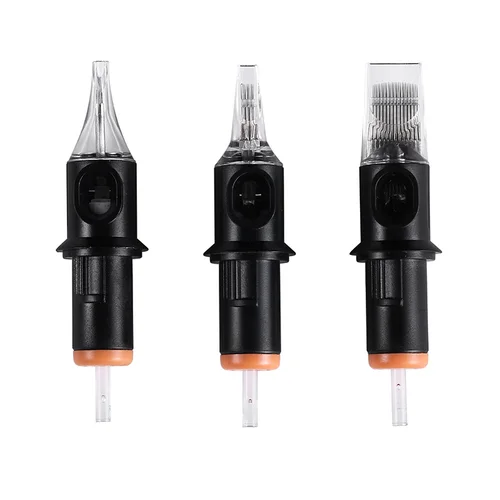 Imagen 1 del producto Cartucho de tatuaje desechable, herramientas de maquillaje semipermanentes esterilizadas con aguja, suministros para pistola de tatuaje RL/RM/M1/RS