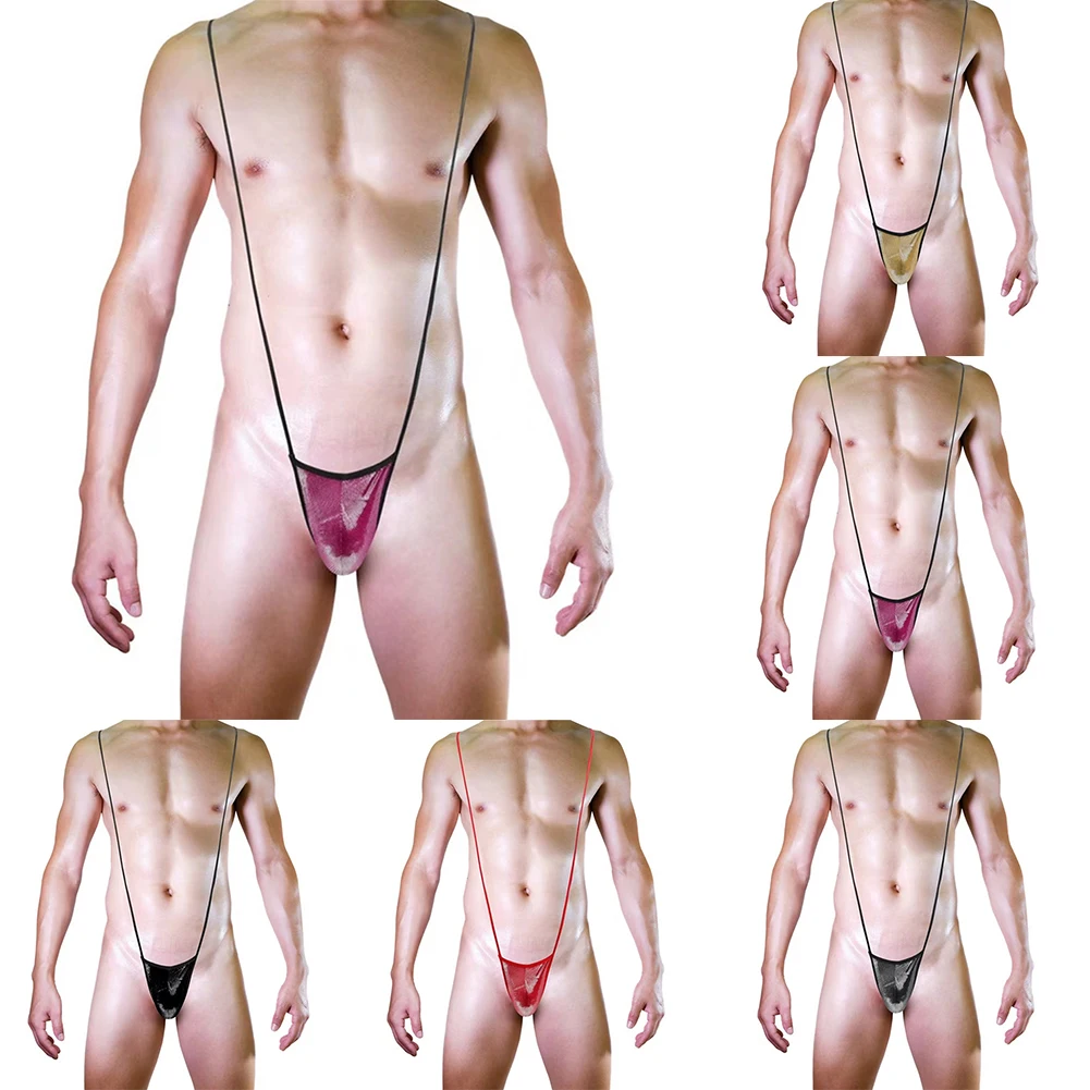 Seksowny Jockstrap Męska Bielizna Borat V Sling Shot Stringi Body Kostium Kąpielowy Kombinezon Stringi Hollow Lingerie Powiększający T-Back