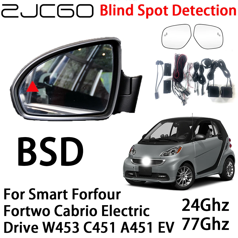 ZJCGO Car BSD Radar Warning System Blind Spot Detection for Smart Forfour Fortwo Cabrio Electric Drive W453 C451 A451 EV