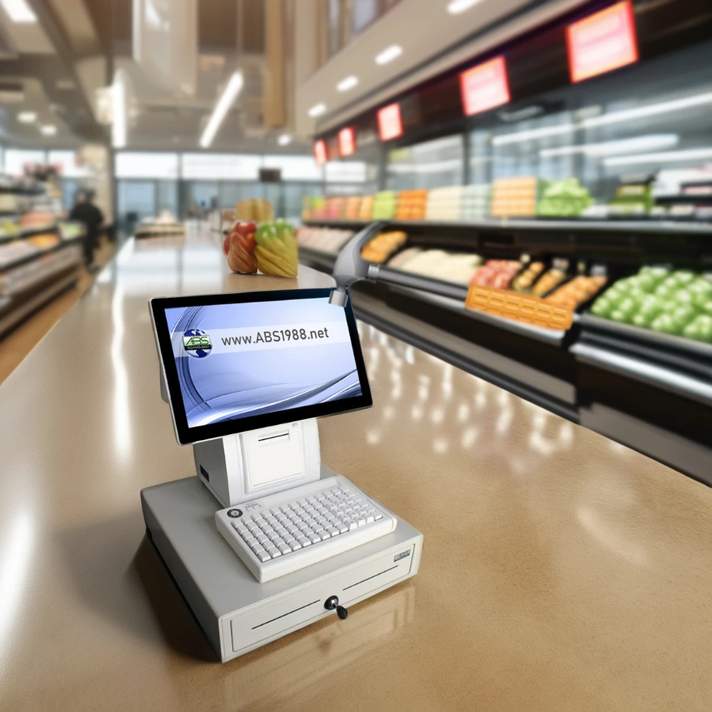 ATV&UTV15'' All-In-One Touch Screen POS System Cash Register/Cashier Machine with Windows 10 and Wi-Fi 6 for Shops and Malls