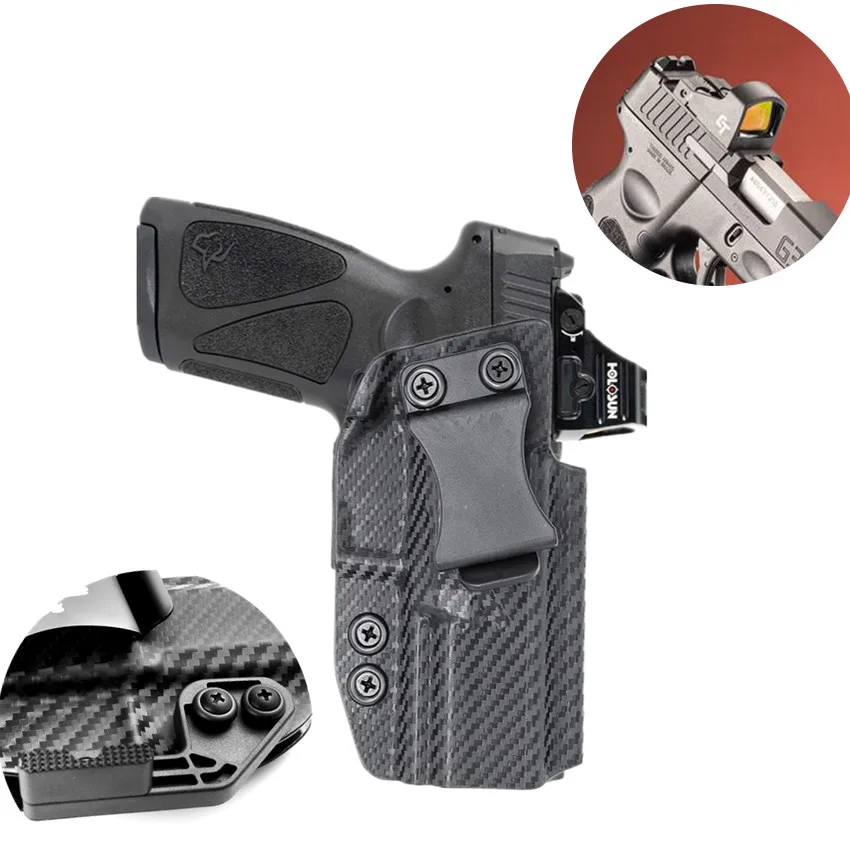 kydex Internal Holster For Taurus G3 TORO Optic RMR ADE Red Dot Sight Charger Port Mag Metal Clip Flap Claw