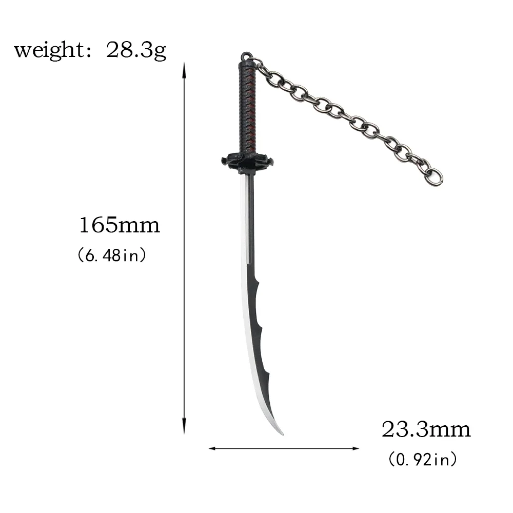 Anime Peripheral BLEACH Keychain Kurosaki Ichigo Zangetsu Sword