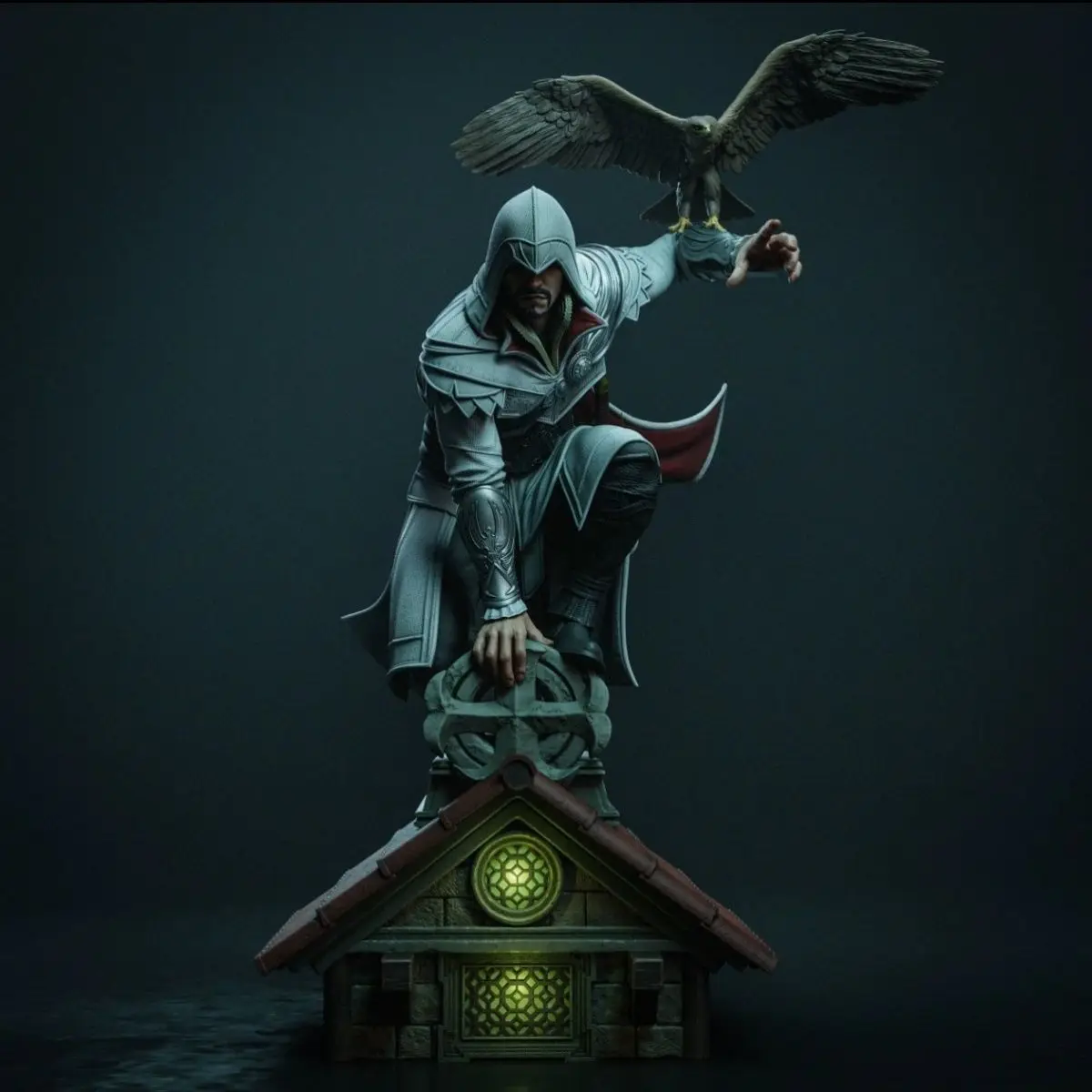 Modelos de resina impresos en 3D Creed Assassinator Aegio, molde de alta precisión, juguete, pintura, adornos de práctica