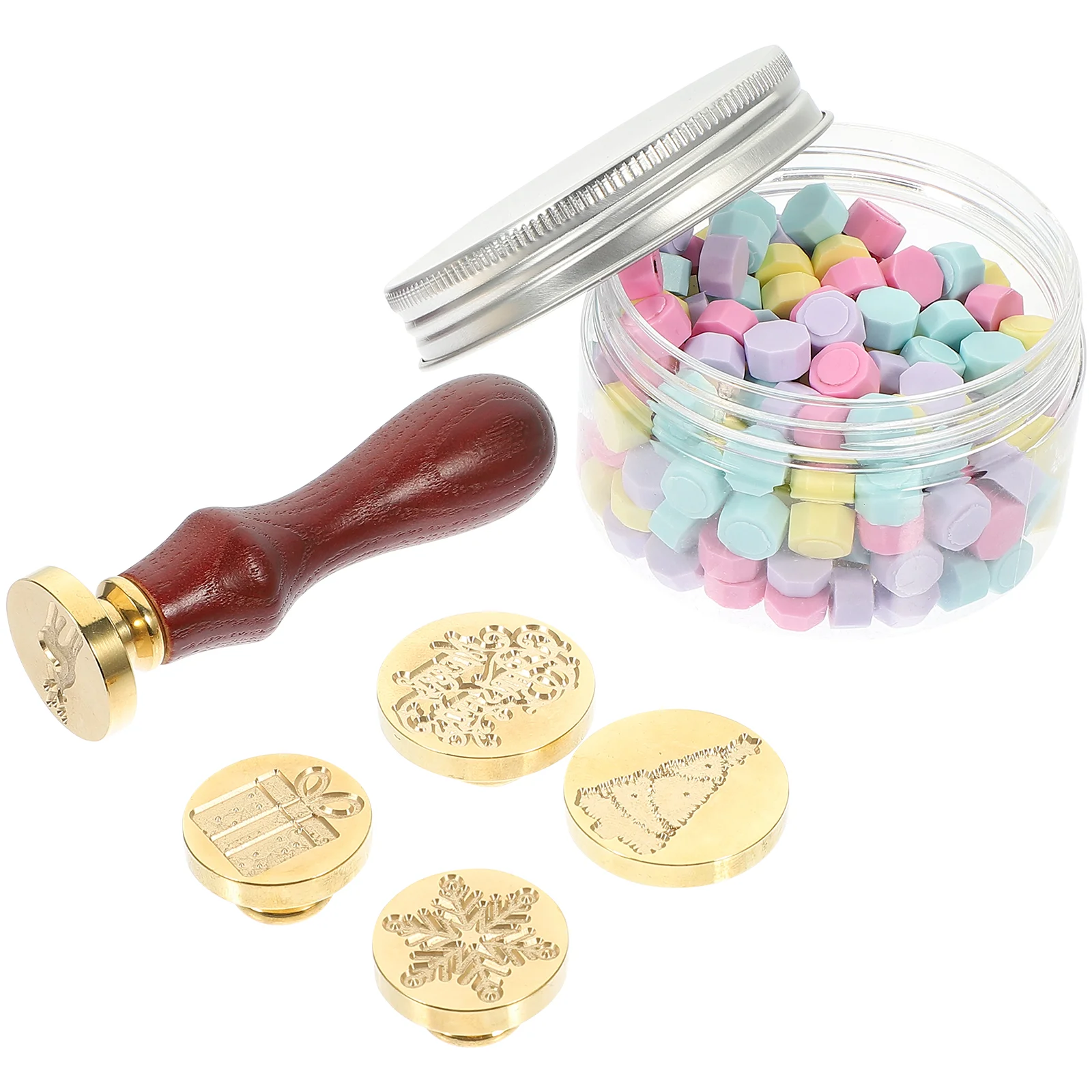 

Retro Decor Christmas Seal Stamp Wax Kit Sealing DIY Decorate Cute Pattern Delicate Decoration