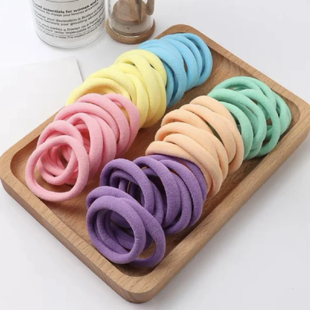 50Pcs Girls Nylon Rubber Bands Elastic Hair Bands Hair Accessories Children Ponytail Holder Headband Kids Ornaments Gift