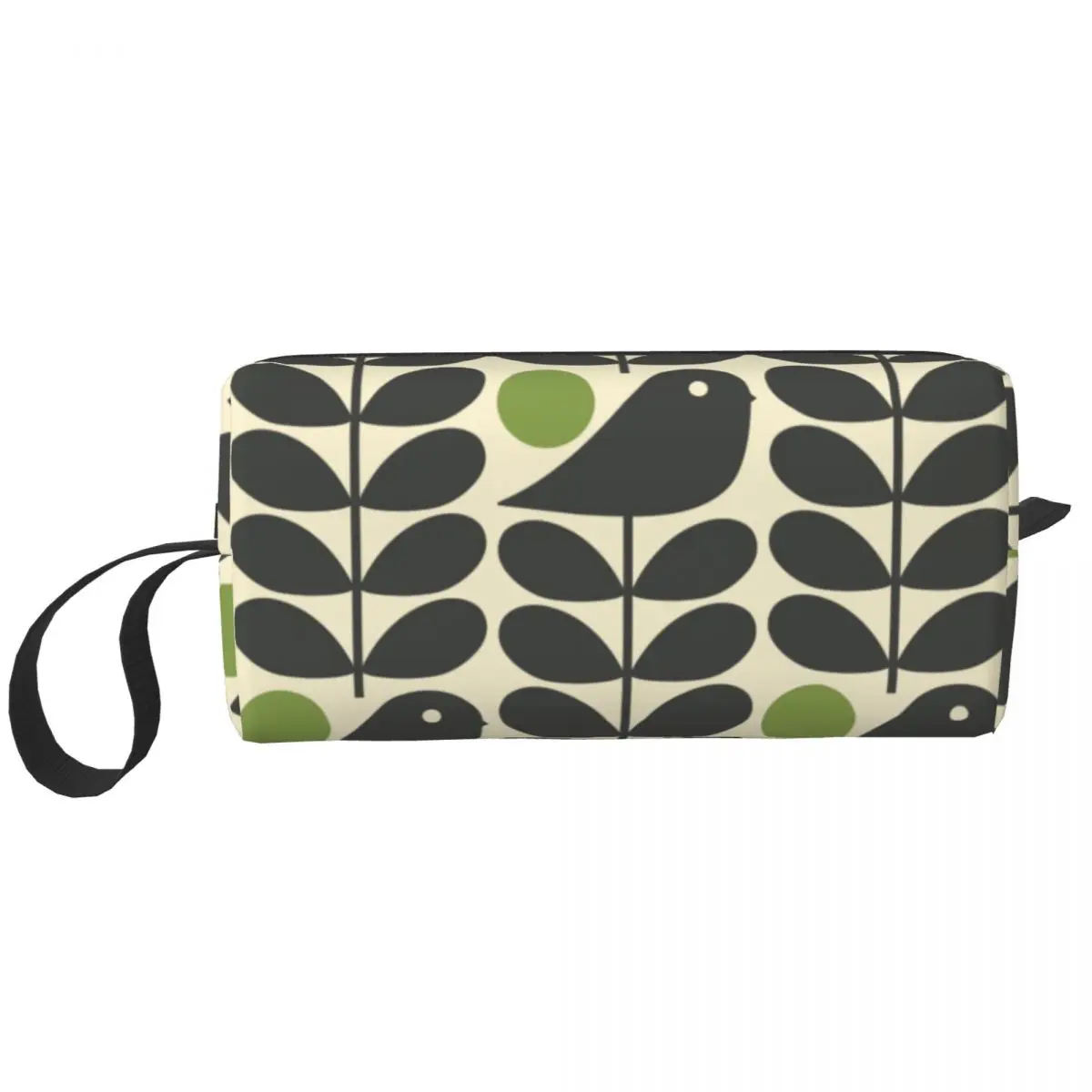 Travel Orla Kiely Dark Color Toiletry Bag Scandinavian Flower Scandi Retro Makeup Cosmetic for Beauty Storage Dopp Kit Box