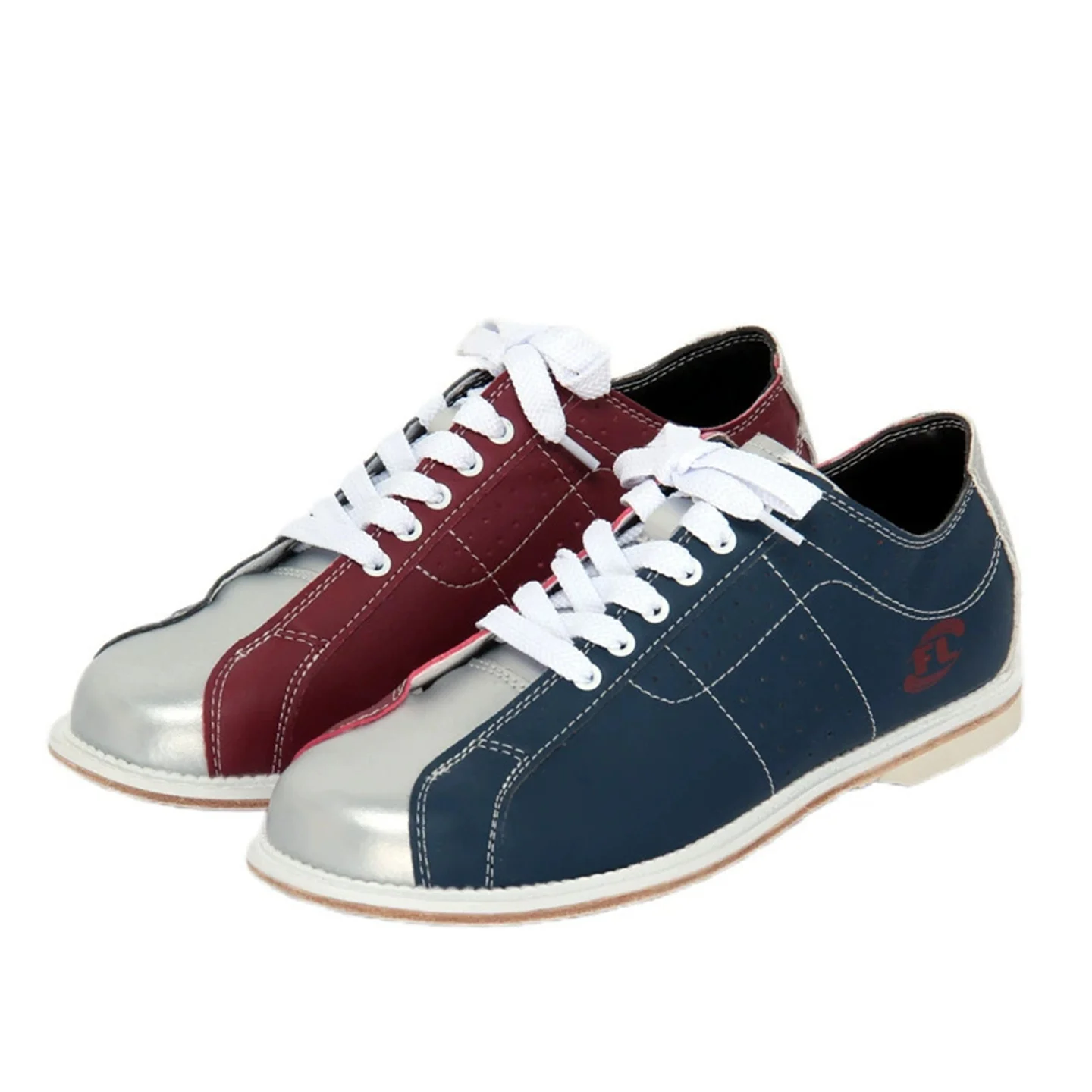 Men Women's PU Leather Bowling Shoes with Microfiber Sliding Sole - Ideal for Bowling Alley Rental & Training Sneakers Unisex