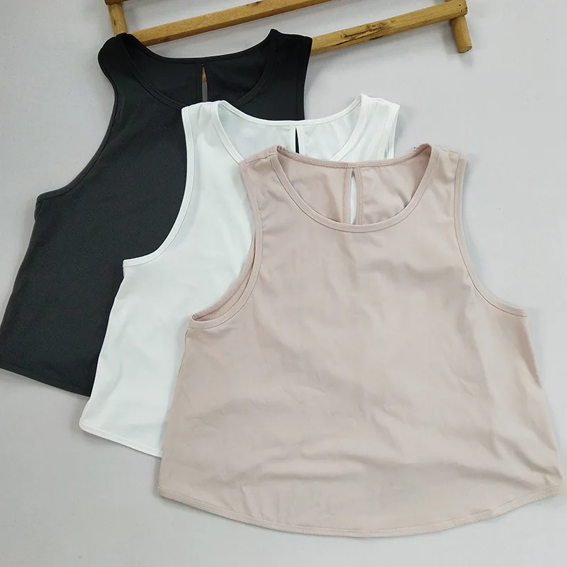 

Women's Hollow-Out Yoga Top Sleeveless Loose Fitness Vest Quick-Drying Summer Beauty Back Outer Blouse Sports Wear