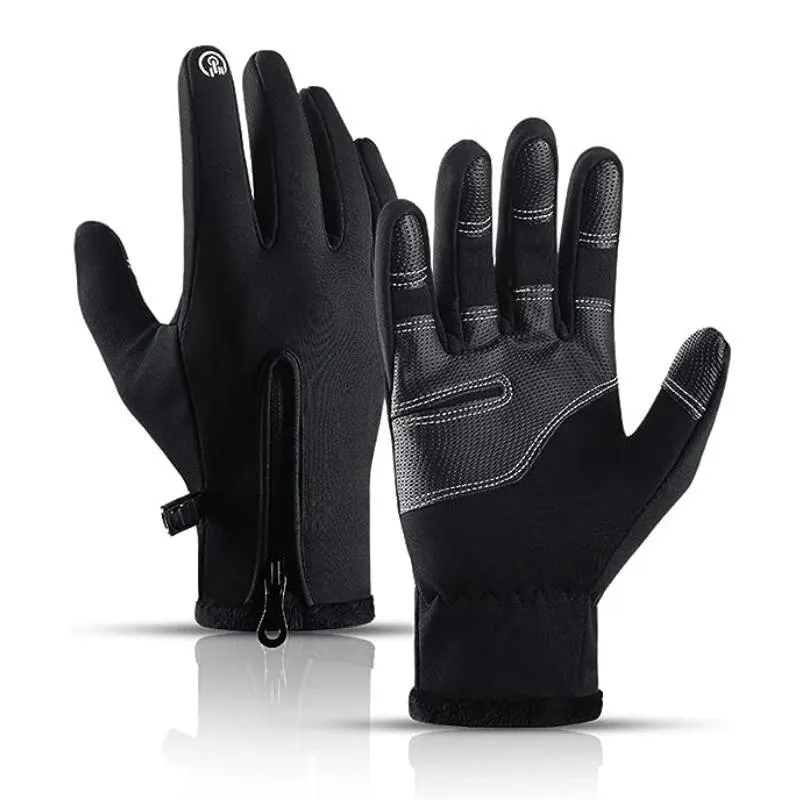 Winter Warm Gloves Men Women Touch Screen Waterproof Windproof Non-Slip Grips Glove for Cycling Driving Running Hiking