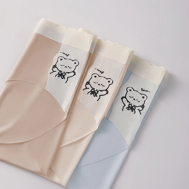 Бесшовные трусики из ледяного шелка для женщин, микро нижнее белье, модные прозрачные треугольные трусики Linergie, комплект женского нижнего белья