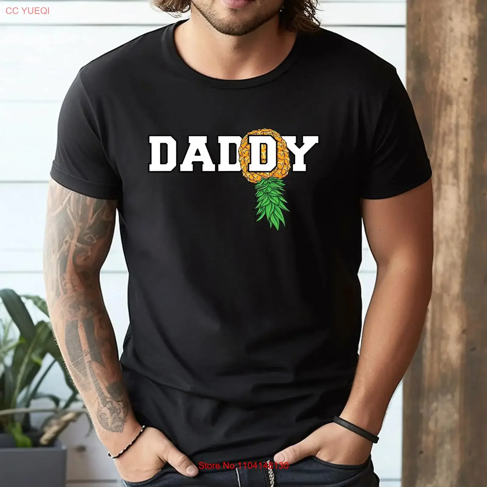 Camiseta Upside Down Pineapple Swinger Daddy para hombre, bolsa de mano SweaT 247867, ropa de calle vintage lavada, Unisex, cómoda y elegante
