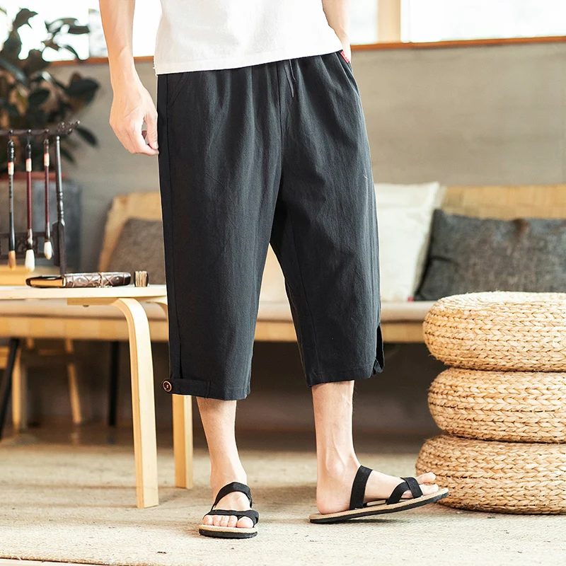 

Summer Comfortable Loose Men's Casual Pants Fashion Versatile Chinese Style Trendy High Street Sports Beach Hombre Large Pants